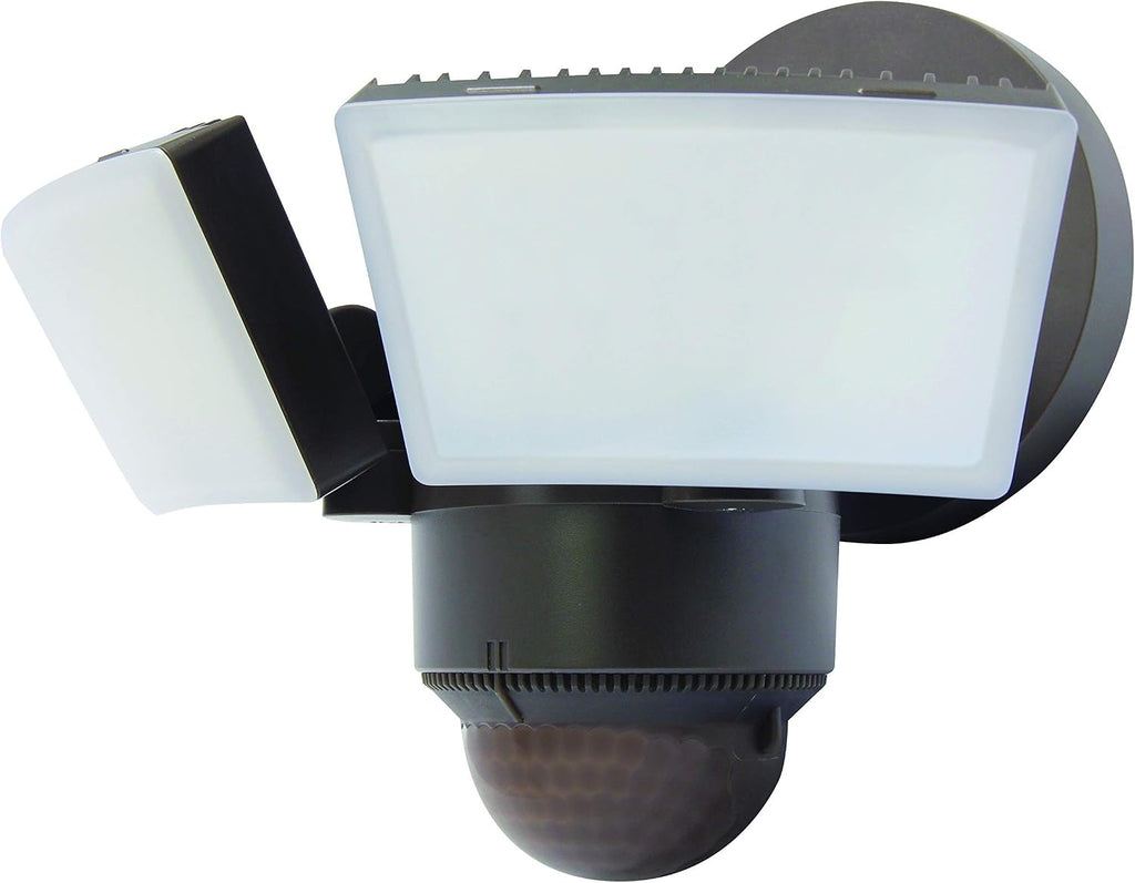 LED Outdoor Motion Sensor Security Floodlight - 1100 Lumens, 180° Detection, Weatherproof Design, Versatile Eave or