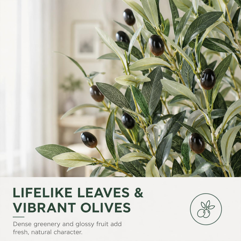 Olive Trees Artificial Indoor 7FT, Upgraded Tall Faux Olive Tree