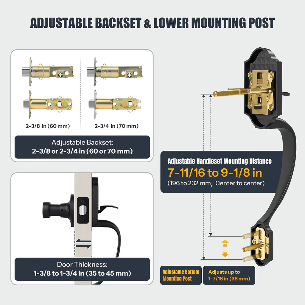 Double Front Door Handleset with Deadbolt