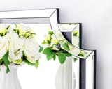 24" x 47" Large Mirror for Decor, Decorative Wall Mirror with Beveled Edge and Glass Pieces, Rectangle Wall Decor