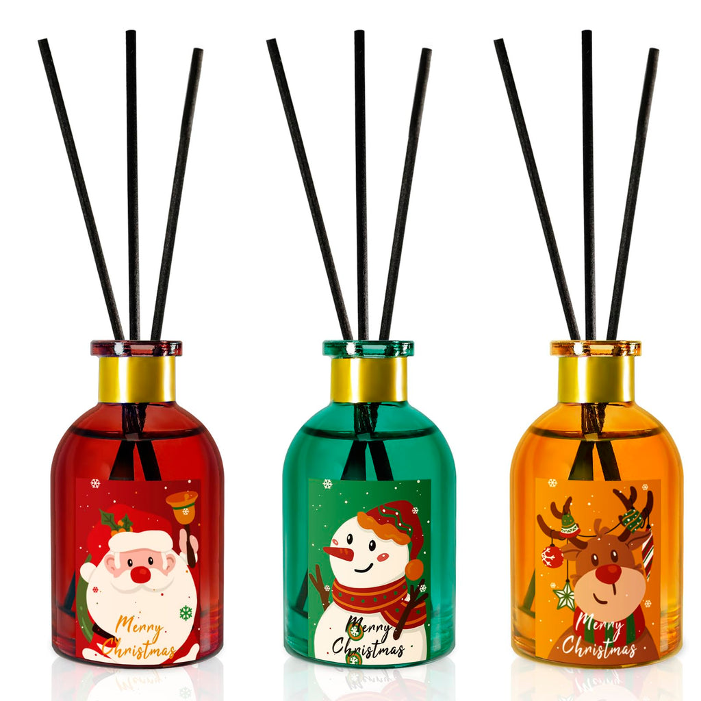 Christmas Reed Diffuser Set with 18 Reed Sticks (5.3 Fl.oz)