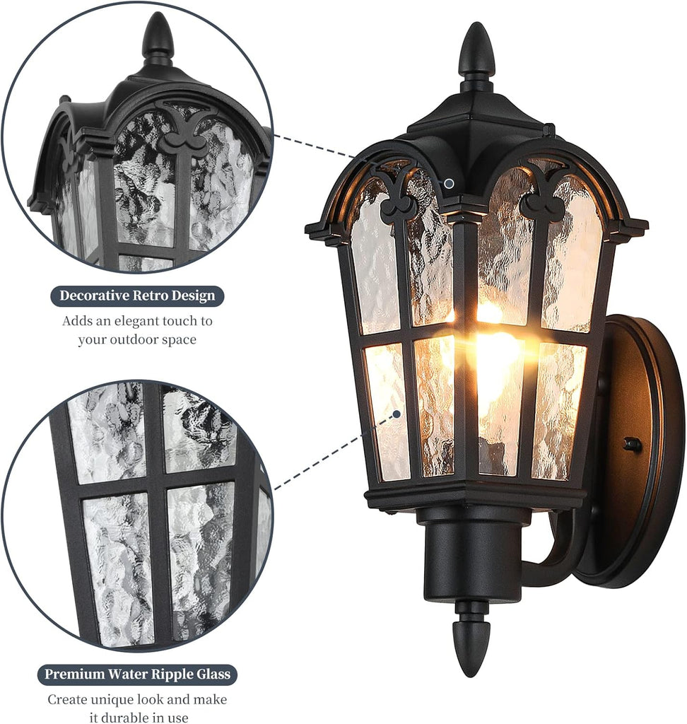 Outdoor Wall Light Fixtures Wall Mounted, Exterior Waterproof Porch Lights Wall Lanterns