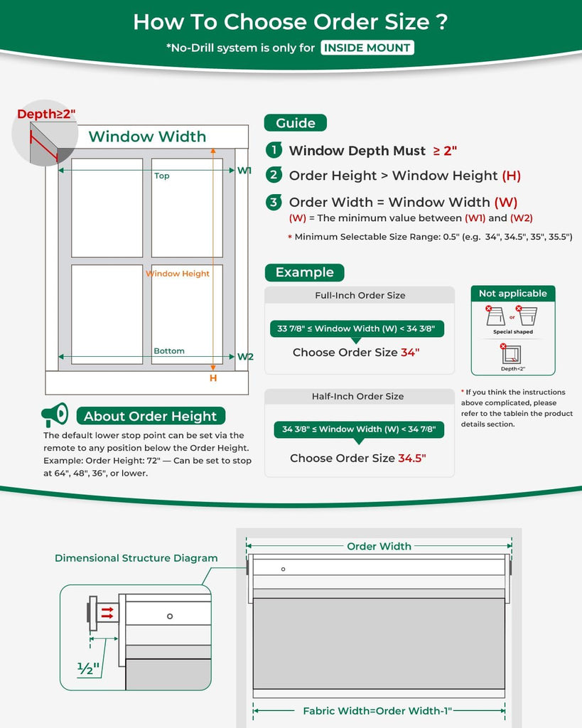 Motorized Blinds No Drill Automatic Roller Shades with Remote | Rental-Friendly & Easy Install Smart Electric