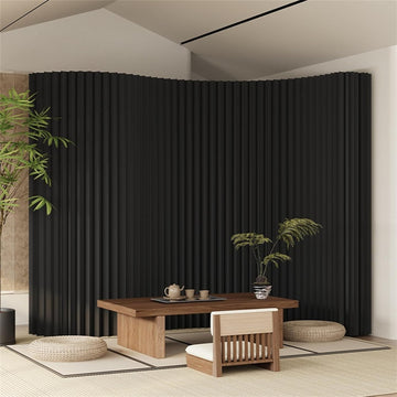 Folding Paper Room Divider, Retractable Accordion Privacy Screen, Portable Room Partition Wall, Foldable Decorative