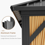 10x12 FT Hardtop Gazebo with Galvanized Steel Double Roof