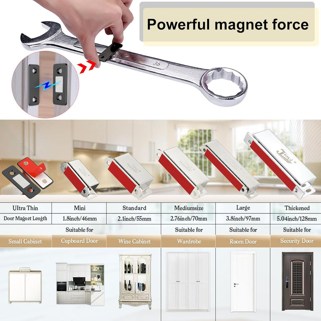 Cabinet Magnetic Catch 4 Pack Ultra Thin Cabinet Door Magnets Stick on Drawer Magnets Cabinet Latch Magnetic Closures