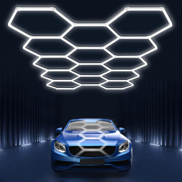 Hexagon led Lights: DIY Ceiling LED Light Hexagon Garage Lights