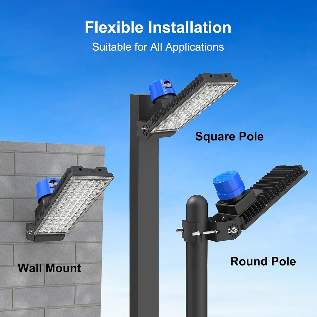 100W Dusk to Dawn LED Flood Light with Remote, 6500K Security Lights | 14000LM, IP67 Waterproof & Rugged, Timer, 10KV