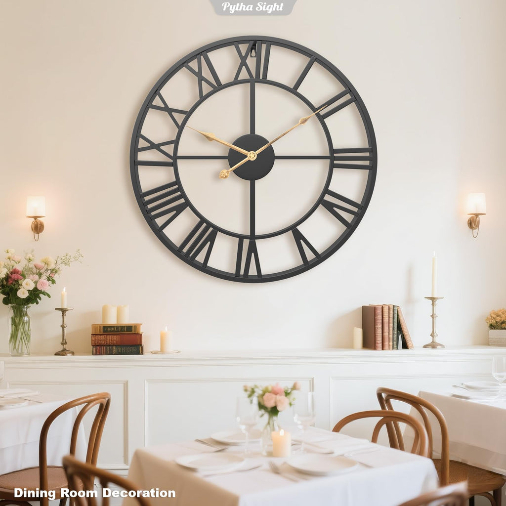 24 Inch Roman Numerals Large Wall Clocks Decor