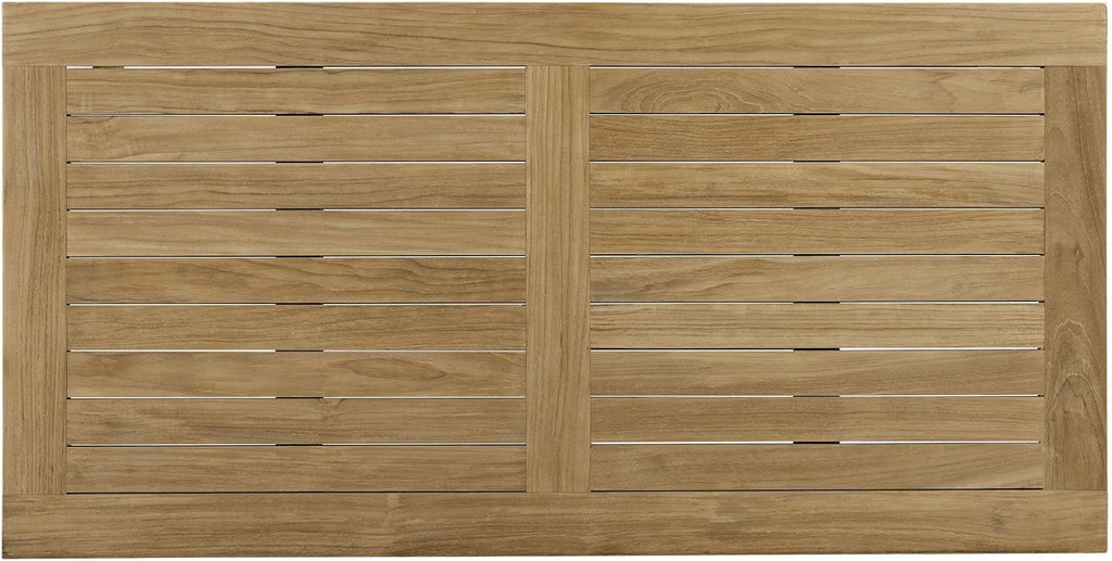 Marina Premium Grade A Teak Wood Outdoor Patio Rectangle Coffee Table in Natural