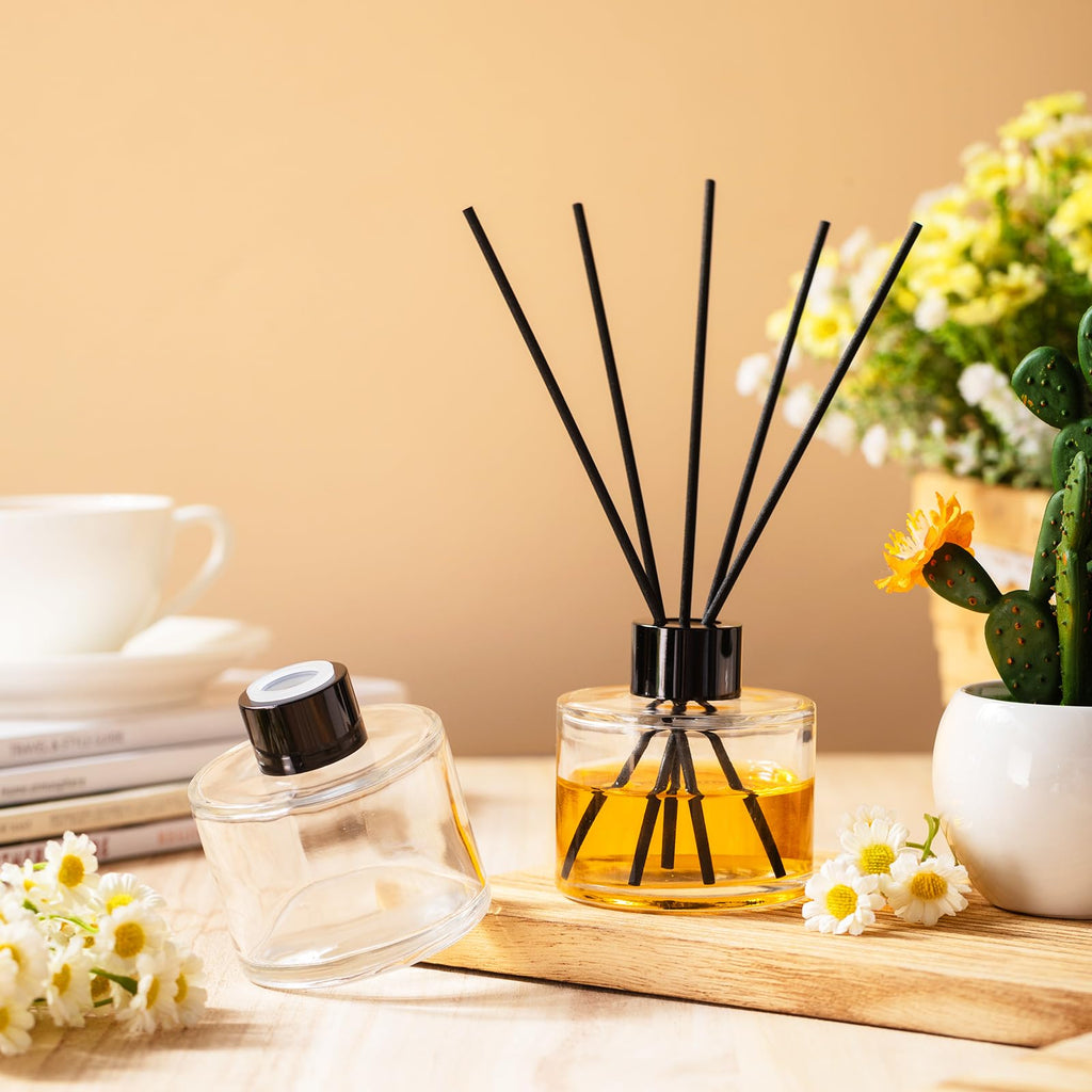 20 Set Reed Diffuser Bottles, 100ml Glass Jars with Stick, Clear