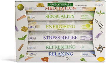 Sticks of Stamford Premium Aromatherapy Hex Range Incense Sticks - Relaxing, Stress Relief, Meditation - Set of 120
