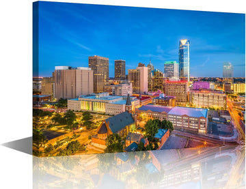 1 panel Canvas Wall Art Decor Oklahoma City Picture Printing Wall Art City Skyline Theme Poster Prints on Canvas Home