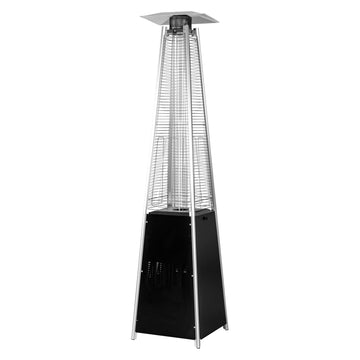 48, 000 BTU Outdoor Propane Patio Heater with Glass Tube, Black