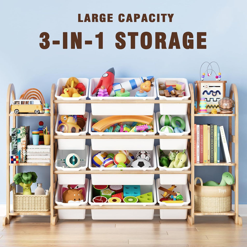 Kids Toy Storage Organizer - Toy Organizers and Storage with 6 Shelves and 12 Bins,Kids Toy Organizer , 53 Inches