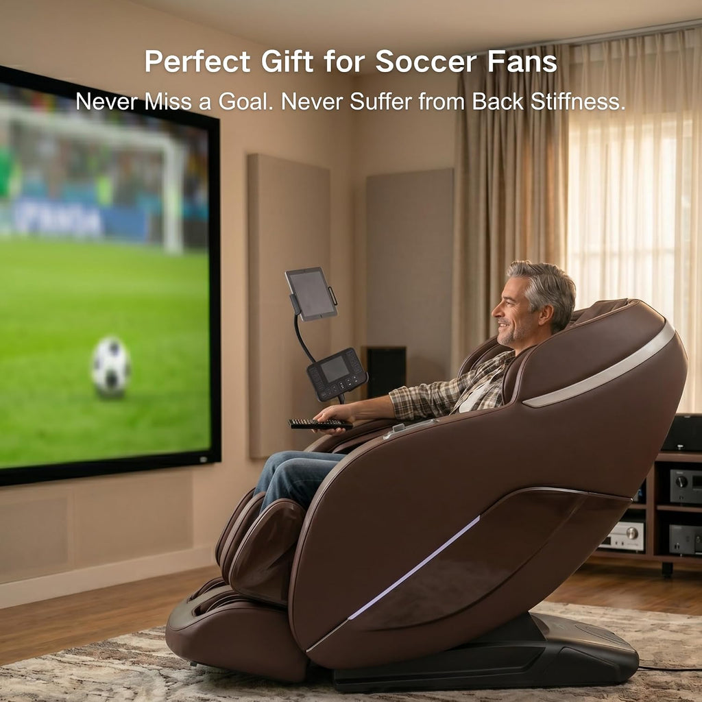 A303C 4D Massage Chair Full Body, Zero Gravity, 55" SL Track, Brown | App and touchscreen control, body scan, 12