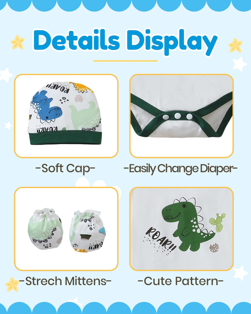Baby Boy Clothes Layette Essentials Infant Long Sleeve Romper Pants Hat 20 Pieces Outfits Set Fall Winter 6 9 12
