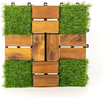 Acacia Wood Deck Tile 10 Pack