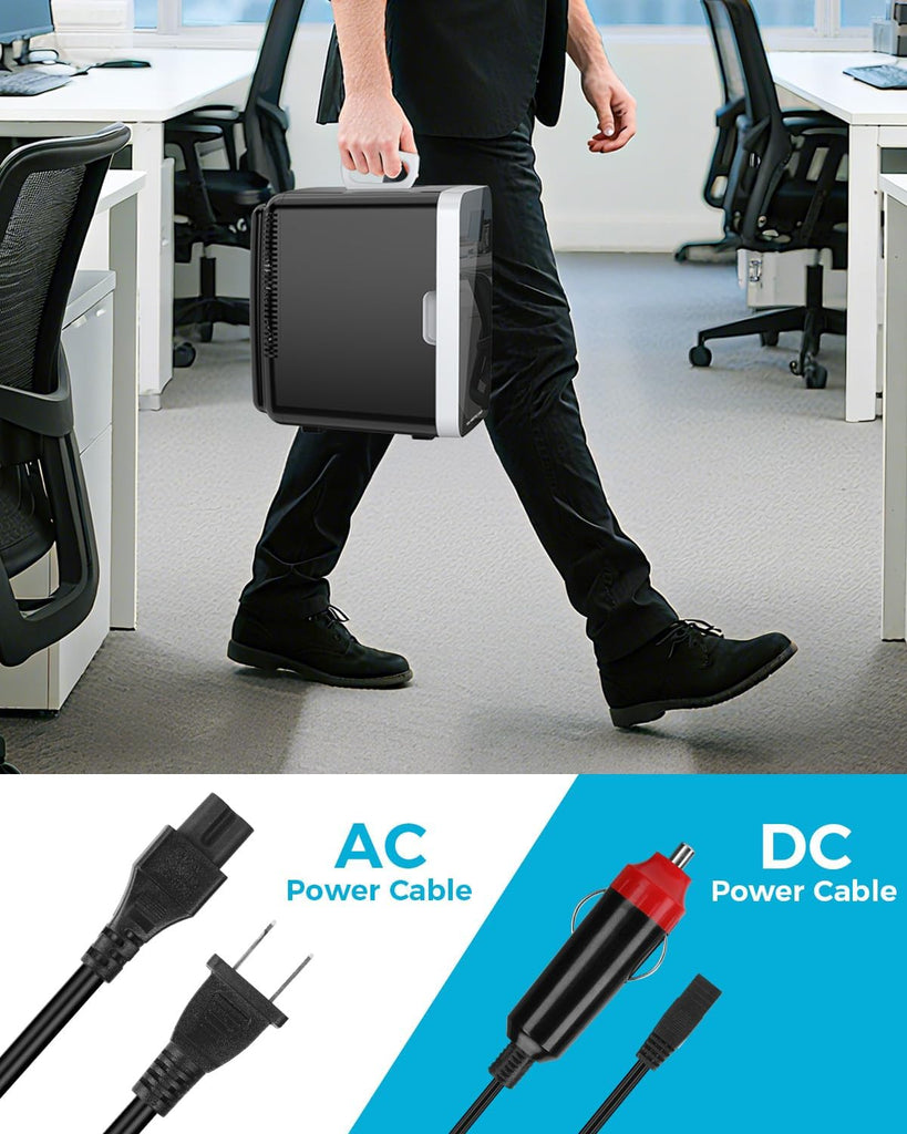 Compact Mini Fridge, 10L Portable Small Refrigerator, 2.6 Gal Mini Fridge with AC/DC Adapters, Small Cosmetics Cooler