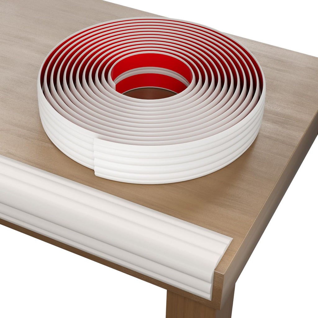 Wall Corner Protector Molding Trim, 1.6 in x 20 ft, White