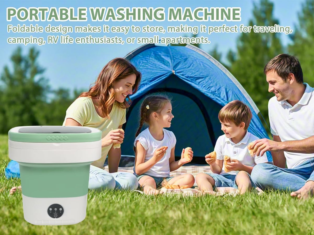 17L Portable Mini Washing Machine, Foldable Compact Washer with Spin Dryer, 3 Wash Modes for Baby Clothes, Underwear &