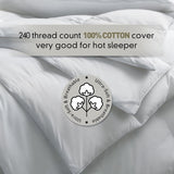 Goose Feather Down Fiber Comforter - Twin Duvet Insert