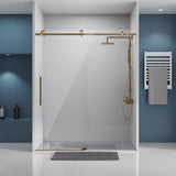 Frameless Shower Door, 56-60" W x 75" H Sliding Glass Shower Door