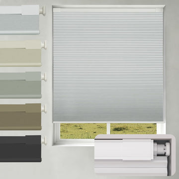 No Drill No Tools Blackout Cellular Shades,Cordless Blinds Windows,Room Darkening Window Shades Honeycomb
