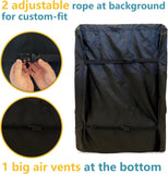 Beverage Refrigerator Cooler Cover,Outdoor Fridge Cover - Waterproof, Dustproof, Sun-Proof, 20" W x 20" D x 33" H.
