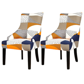 Wingback Side Chair Slipcover - Stretch Armless Wingback Chair Slipcover, Wingback Chair Covers with Pattern, Wingback