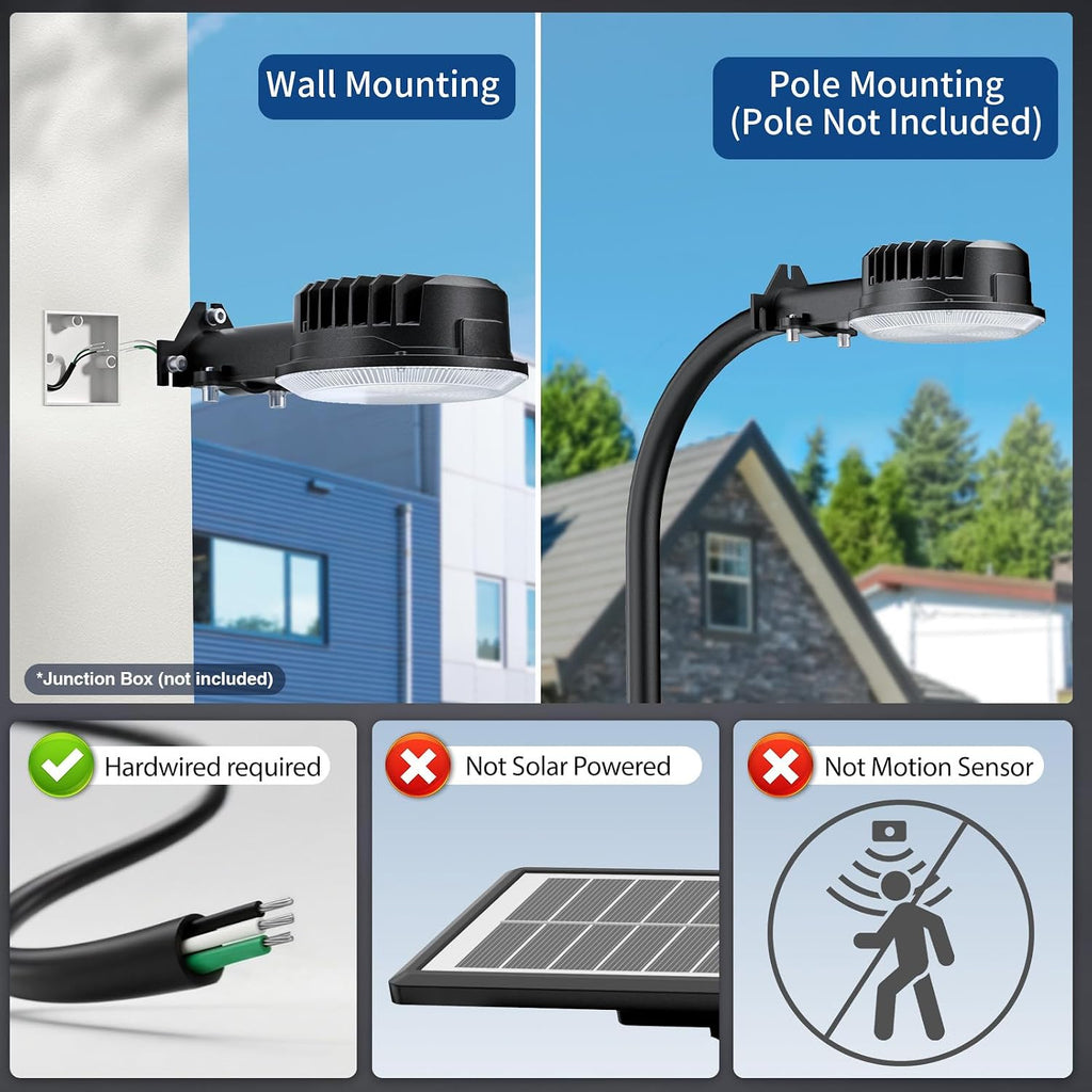 170W LED Barn Light, Dusk to Dawn Outdoor Lighting with Photocell, 22000LM Brightness Area Street Outdoor Lights