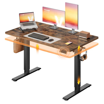 Standing Desk, 48x24 Inch Electric Adjustable Desk, 30-Min Assembly