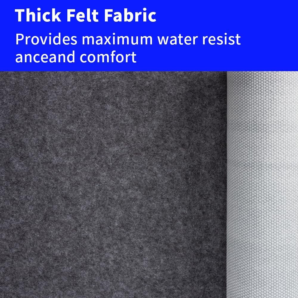 Waterproof Non-Slip 1/5" Extra Thick 9x12 ft Rug Pad for Large Area Rugs Durable Felt Floor Protection pad for All - Set of 108
