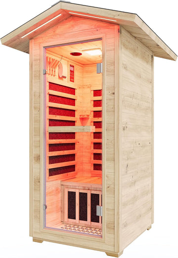 Outdoor Sauna 1 Person, Infrared Saunas for Home