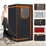 Smartmak Portable Infrared Sauna,1 Person Infrared Sauna Box with 660nm Red Light Therapy