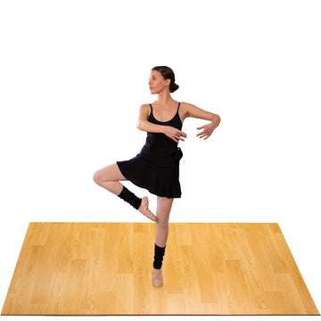 Marley Dance Floor & Studio | 4 Ft x 6 Ft | Portable Dance Floor Mat for Ballet, Tap, Irish Dancing & More| Roll-Out