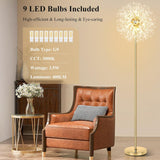 69'' Crystal Floor Lamp, Modern Standing Lamp with 738PCS K9 Crystals, Tall Lamp Pole Light Office