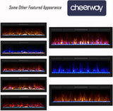 36 Inch Electric Fireplace, Recessed Fireplace Insert and Wall Mount Fireplace Heater with Remote & Touch