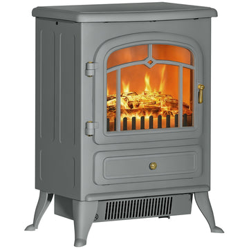 22" Electric Fireplace Heater Stove 725W/1450W Gray
