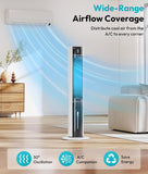 Evaporative Air Cooler - Swamp Cooler with 3L Water Tank, 3 Modes & 3 Speeds, Remote Control, 12H Timer