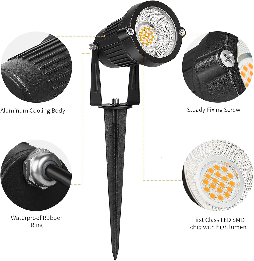 Low Voltage Landscape Lights Outdoor: 7W 700LM LED Landscape Lighting with Connectors for Tree Garden Yard Pathway |