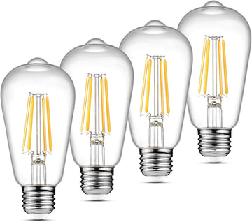 Vintage LED Edison Bulbs, 6W, Equivalent 60W, Non-Dimmable, High Brightness Warm White 2700K, ST58 Antique LED