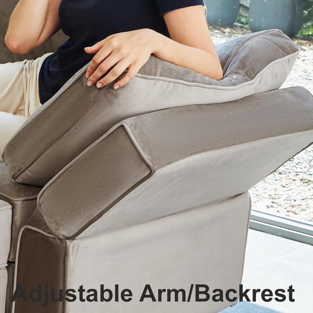 Oversized Modular Sectional Sofa L Shaped Couch Set with Reversible Chaise Convertible L Shape Sectional Sofa Grey