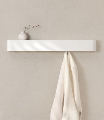 Wall-Mounted Coat Rack 'Toke' - Modern Design Coat Rack with Hidden Wall Hooks - Solid Wood Veneer Panel Coat Hanger