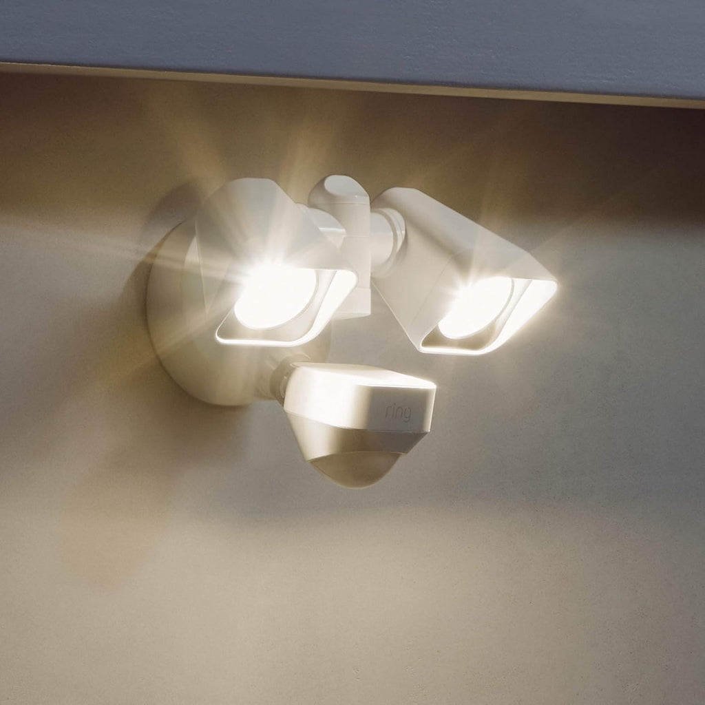 Floodlight Wired - Motion-activated floodlight, bright LEDs, works with Amazon Sidewalk, White