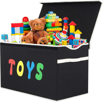 Toy Box Chest, Collapsible Sturdy Storage Bins with Lids, Extra Large Kids Toy Storage Organizer Boxes Bins Baskets