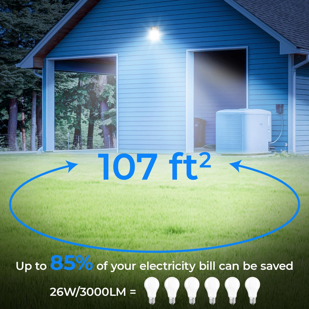 26W LED Wall Pack Light with Dusk to Dawn Sensor 5000k Bronze 2Pack | 100-277Vac, 3000LM Wall Light, IP65 Waterproof