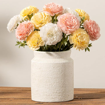 Ceramic Flower Vase 6.5 inch Farmhouse Rustic Vase