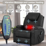 Power Recliner Chair with Heat and Massage for Adults