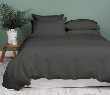 King Duvet Cover Set 1000 Series 100% Egyptian Cotton, 3PC, Elephant Grey